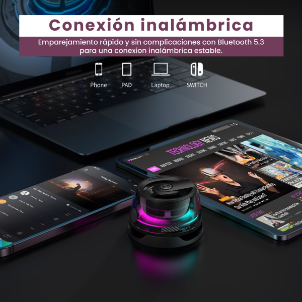 Mini Parlante Magnético LED Bluetooth - Image 2
