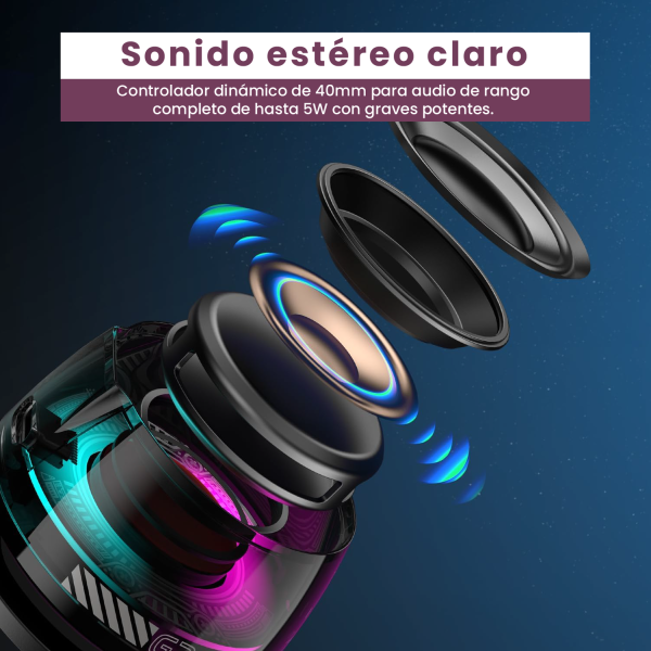 Mini Parlante Magnético LED Bluetooth - Image 4